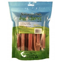 Nature's Own Odour Free Bully Stick 6” - 18 pack